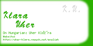 klara uher business card